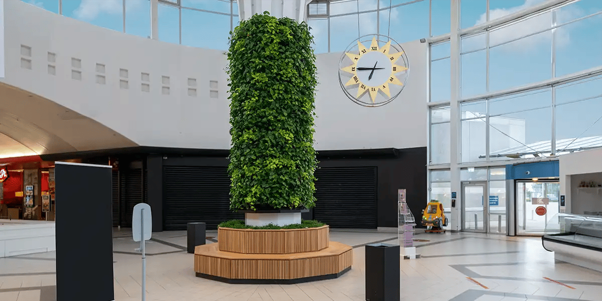 Plantesøjle i Kolding Storcenter,