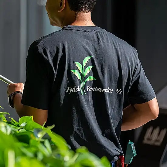 Ryggen af en servicegartner,