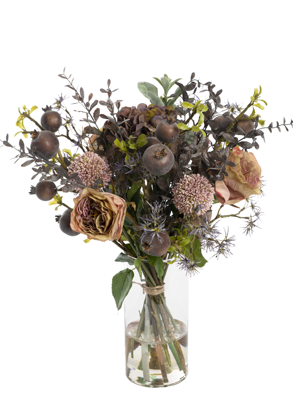 silkebuketter, Mellem buket, kreative buketter, silkeblomster, kunstige buketter, kunstige blomster