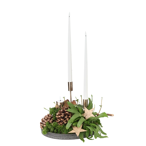 Hvid rund juledekoration 2025,